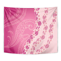 Heiva i Tahiti Tapestry Tahitian Tiare Maori Cowrie Lei Pink