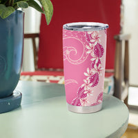 Heiva i Tahiti Tumbler Cup Tahitian Tiare Maori Cowrie Lei Pink