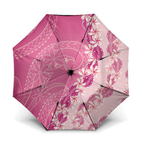 Heiva i Tahiti Umbrella Tahitian Tiare Maori Cowrie Lei Pink