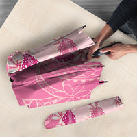 Heiva i Tahiti Umbrella Tahitian Tiare Maori Cowrie Lei Pink