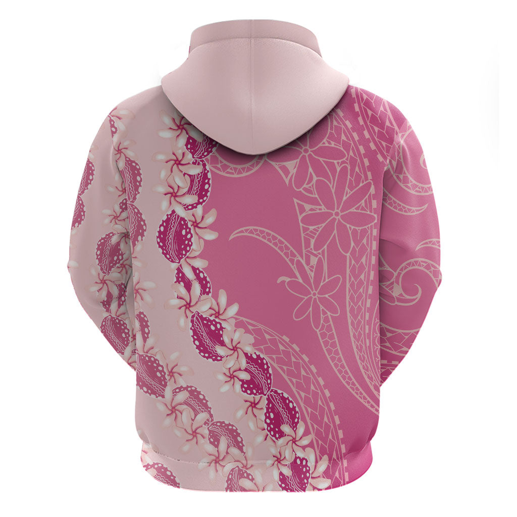 Heiva i Tahiti Zip Hoodie Tahitian Tiare Maori Cowrie Lei Pink