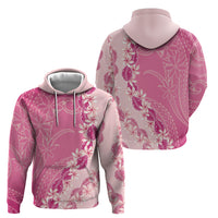 Heiva i Tahiti Zip Hoodie Tahitian Tiare Maori Cowrie Lei Pink