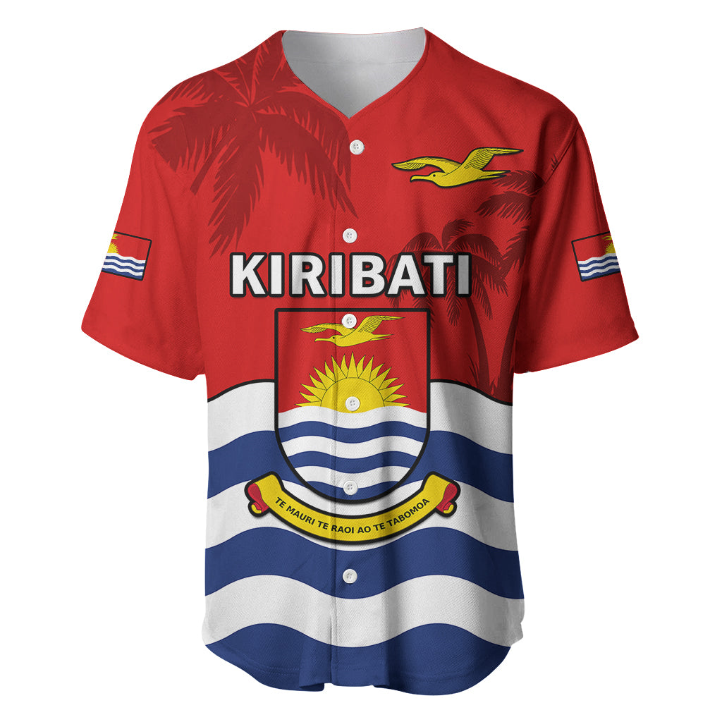 Polynesian Pride Kiribati Independence Day Baseball Jersey Happy 44th Anniversary Flag Style LT14 Red - Polynesian Pride