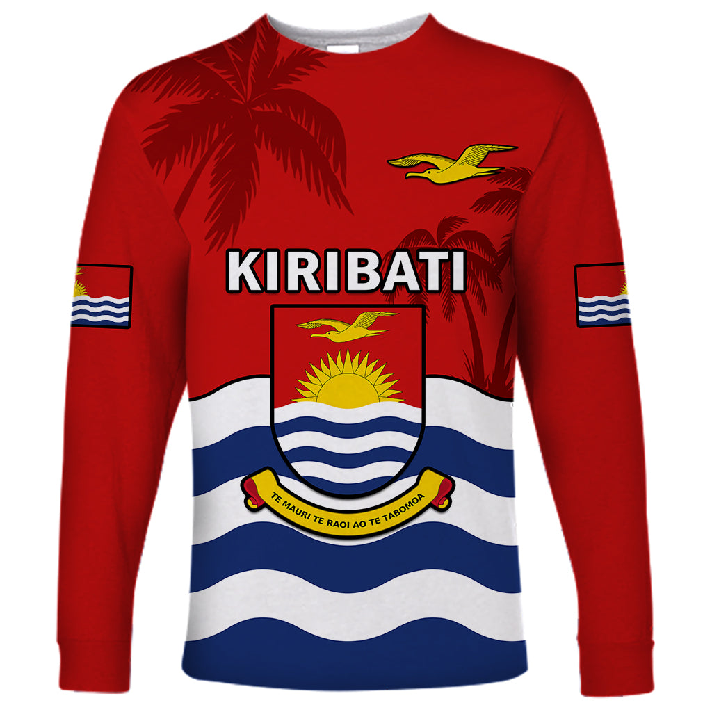 Polynesian Pride Kiribati Independence Day Long Sleeve Shirt Happy 44th Anniversary Flag Style LT14 Unisex Red - Polynesian Pride