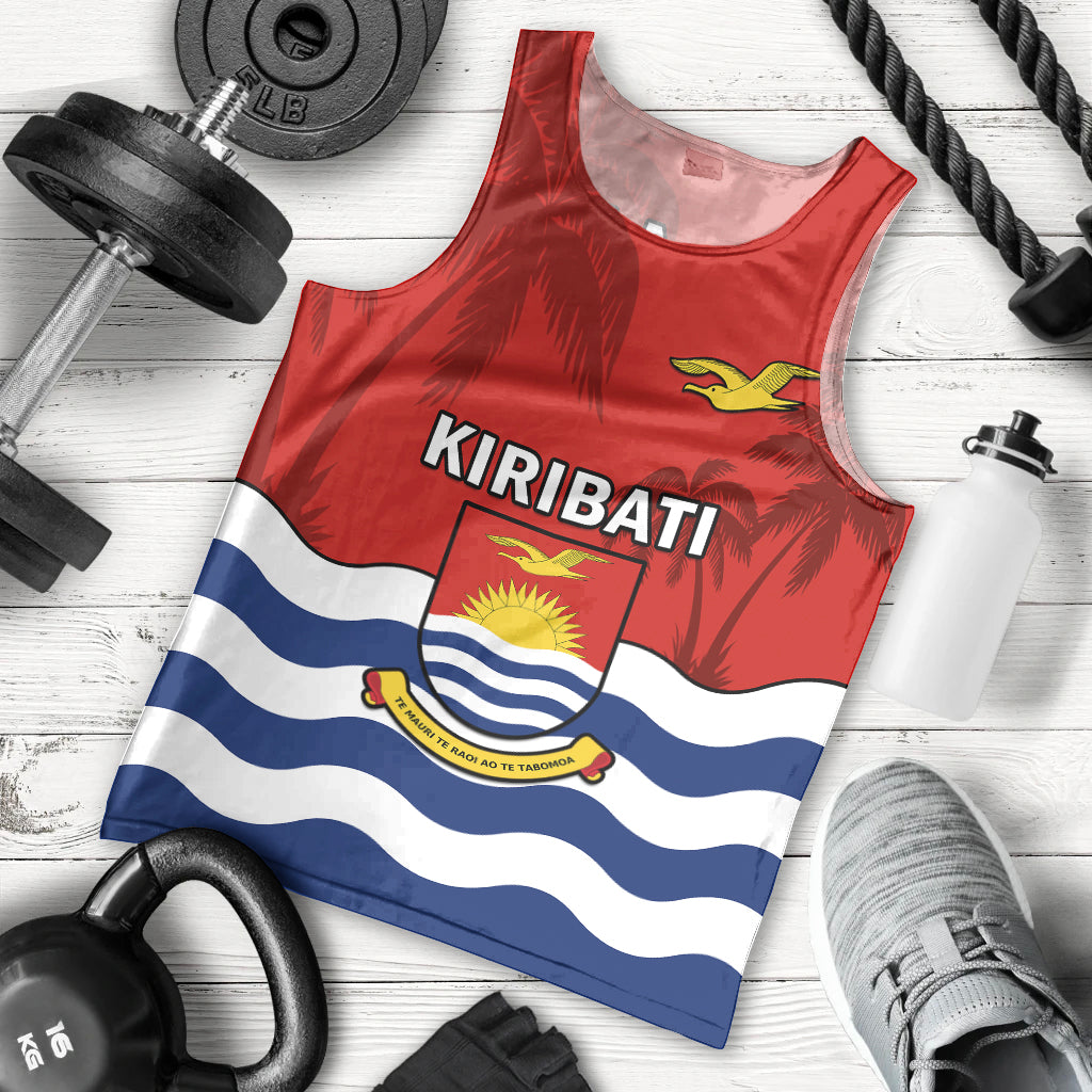 Polynesian Pride Kiribati Independence Day Men Tank Top Happy 44th Anniversary Flag Style LT14 Red - Polynesian Pride