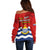 Polynesian Pride Kiribati Independence Day Off Shoulder Sweater Happy 44th Anniversary Flag Style LT14 - Polynesian Pride