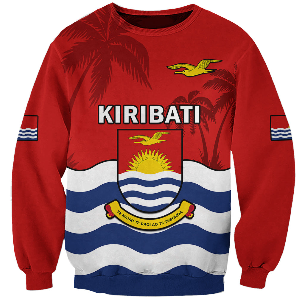 Polynesian Pride Kiribati Independence Day Sweatshirt Happy 44th Anniversary Flag Style LT14 Unisex Red - Polynesian Pride