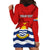 Personalised Kiribati Independence Day Hoodie Dress Happy 44th Anniversary Flag Style LT14 - Polynesian Pride