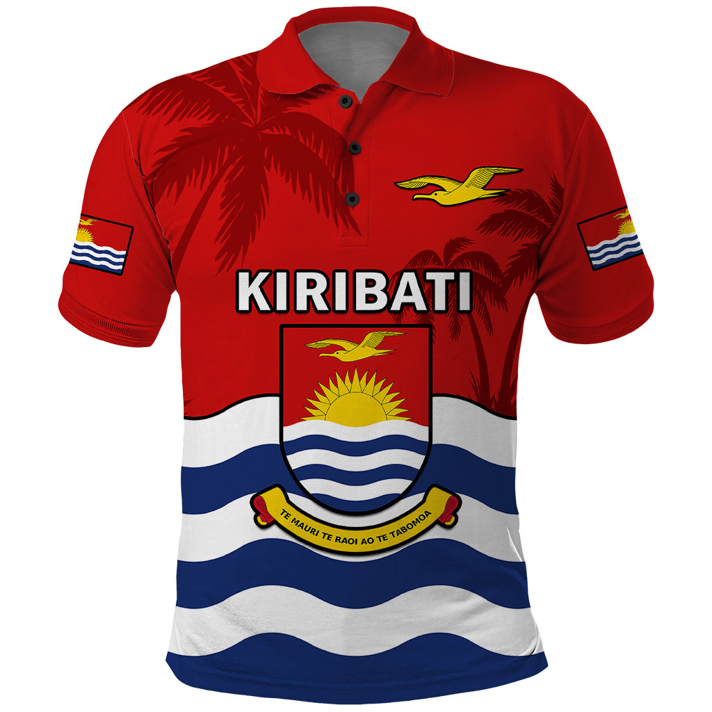 Custom Kiribati Independence Day Polo Shirt Happy 44th Anniversary Flag Style LT14 Red - Polynesian Pride