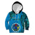 13 March Penrhyn Island Gospel Day Kid Hoodie Cook Islands Tribal Pattern LT14 Blue - Polynesian Pride