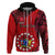 Custom 20 July Atiu Island Gospel Day Hoodie Cook Islands Tribal Pattern LT14 Zip Hoodie Red - Polynesian Pride