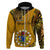 8 August Manihiki Island Gospel Day Hoodie Cook Islands Tribal Pattern LT14 Zip Hoodie Gold - Polynesian Pride