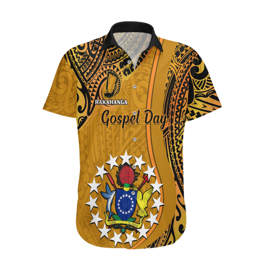 15 August Rakahanga Island Gospel Day Hawaiian Shirt Cook Islands Tribal Pattern LT14 Orange - Polynesian Pride