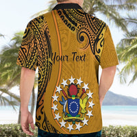 Personalised 15 August Rakahanga Island Gospel Day Hawaiian Shirt Cook Islands Tribal Pattern LT14 - Polynesian Pride