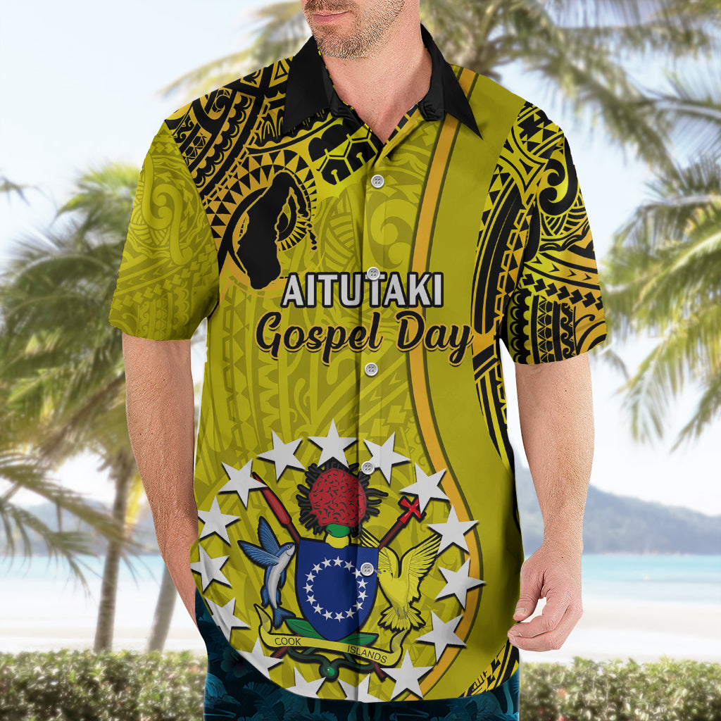 27 October Aitutaki Island Gospel Day Hawaiian Shirt Cook Islands Tribal Pattern LT14 - Polynesian Pride