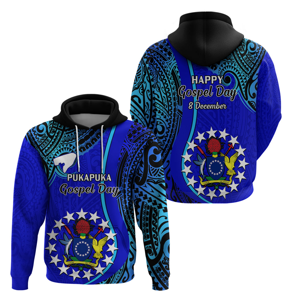8 December Pukapuka Island Gospel Day Hoodie Cook Islands Tribal Pattern LT14 - Polynesian Pride