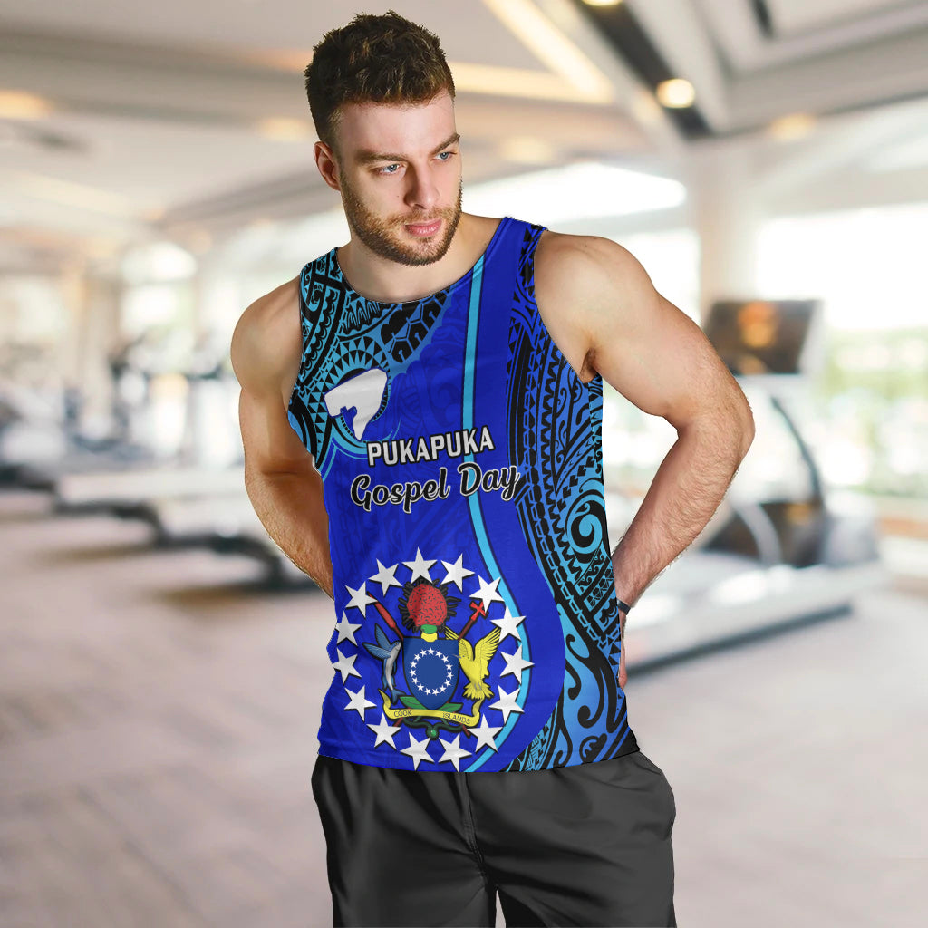 Personalised 8 December Pukapuka Island Gospel Day Men Tank Top Cook Islands Tribal Pattern LT14 - Polynesian Pride