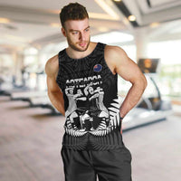 New Zealand Silver Fern Rugby Men Tank Top Haka Dance With Aotearoa Maori Pattern
