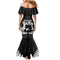 New Zealand Silver Fern Rugby Mermaid Dress Haka Dance With Aotearoa Maori Pattern