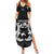 New Zealand Silver Fern Rugby Summer Maxi Dress Haka Dance With Aotearoa Maori Pattern