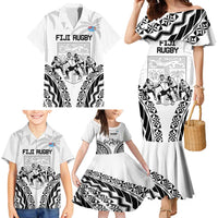 Fiji Tapa Rugby Family Matching Mermaid Dress and Hawaiian Shirt Cibi Dance With Fijian Pattern LT14 - Polynesian Pride