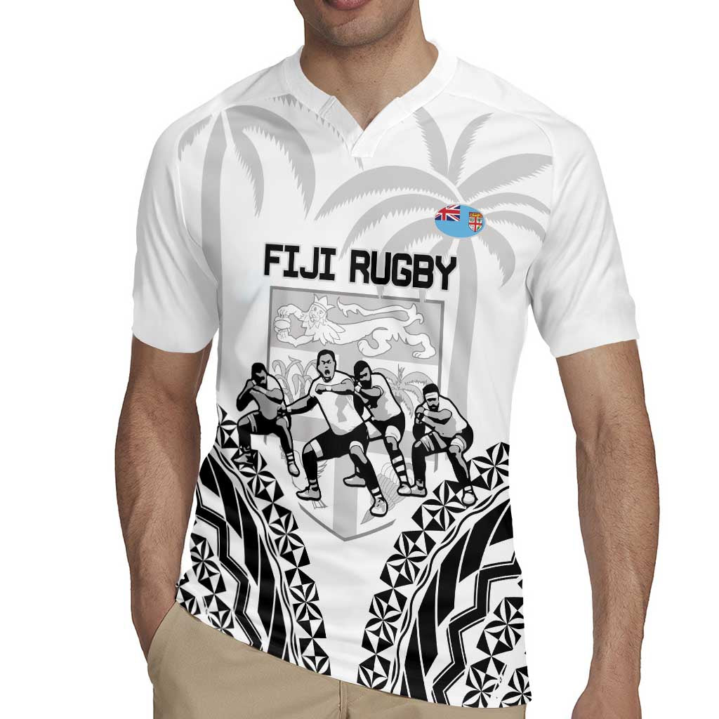 Fiji Tapa Rugby Rugby Jersey Cibi Dance With Fijian Pattern