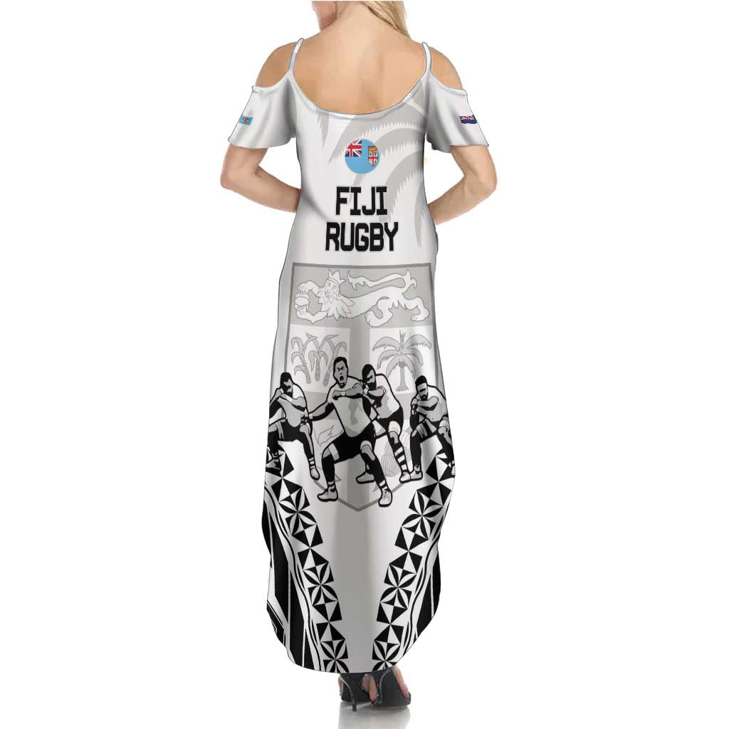 New Zealand And Fiji Tapa Rugby Summer Maxi Dress Haka Dance Mix Cibi Dance Together