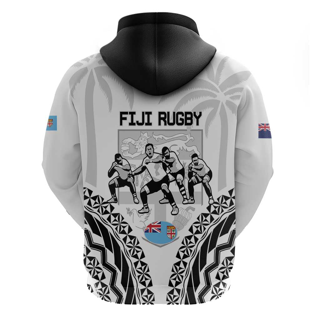 New Zealand And Fiji Tapa Rugby Zip Hoodie Haka Dance Mix Cibi Dance Together LT14 - Polynesian Pride