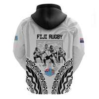 New Zealand And Fiji Tapa Rugby Zip Hoodie Haka Dance Mix Cibi Dance Together LT14 - Polynesian Pride