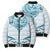 New Zealand Manta Ray Tattoo Bomber Puffer Jacket Aotearoa Maori Haehae Paua Shell - Polynesian Pride
