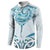 New Zealand Manta Ray Tattoo Button Sweatshirt Aotearoa Maori Haehae Paua Shell - Polynesian Pride