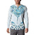 New Zealand Manta Ray Tattoo Button Sweatshirt Aotearoa Maori Haehae Paua Shell - Polynesian Pride