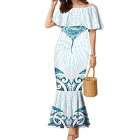 New Zealand Manta Ray Tattoo Family Matching Mermaid Dress and Hawaiian Shirt Aotearoa Maori Haehae Paua Shell - Polynesian Pride