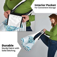 New Zealand Manta Ray Tattoo Grocery Bag Aotearoa Maori Haehae Paua Shell - Polynesian Pride