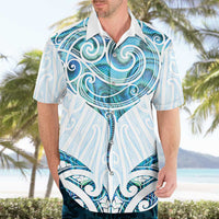 New Zealand Manta Ray Tattoo Hawaiian Shirt Aotearoa Maori Haehae Paua Shell - Polynesian Pride