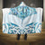 New Zealand Manta Ray Tattoo Hooded Blanket Aotearoa Maori Haehae Paua Shell - Polynesian Pride