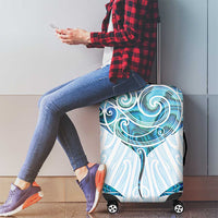 New Zealand Manta Ray Tattoo Luggage Cover Aotearoa Maori Haehae Paua Shell - Polynesian Pride