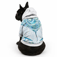 New Zealand Manta Ray Tattoo Pet Hoodie Aotearoa Maori Haehae Paua Shell