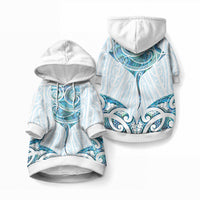 New Zealand Manta Ray Tattoo Pet Hoodie Aotearoa Maori Haehae Paua Shell