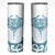 New Zealand Manta Ray Tattoo Skinny Tumbler Aotearoa Maori Haehae Paua Shell - Polynesian Pride