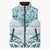 New Zealand Manta Ray Tattoo Sleeveless Puffer Jacket Aotearoa Maori Haehae Paua Shell - Polynesian Pride