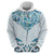 New Zealand Manta Ray Tattoo Zip Hoodie Aotearoa Maori Haehae Paua Shell - Polynesian Pride