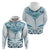 New Zealand Manta Ray Tattoo Zip Hoodie Aotearoa Maori Haehae Paua Shell - Polynesian Pride