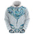 New Zealand Manta Ray Tattoo Zip Hoodie Aotearoa Maori Haehae Paua Shell - Polynesian Pride