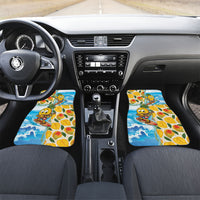 Aloha Hawaii Summer Car Mats Hawaiian Lei Surfing Mango Palaka Motifs