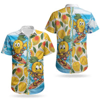 Aloha Hawaii Summer Couples Matching Summer Maxi Dress and Hawaiian Shirt Hawaiian Lei Surfing Mango Palaka Motifs