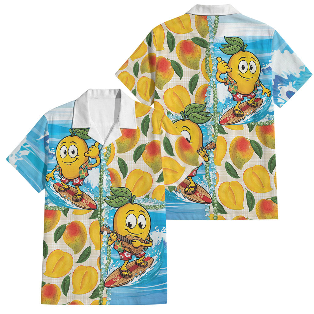 Aloha Hawaii Summer Family Matching Short Sleeve Bodycon Dress and Hawaiian Shirt Hawaiian Lei Surfing Mango Palaka Motifs