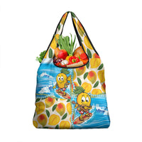 Aloha Hawaii Summer Grocery Bag Hawaiian Lei Surfing Mango Palaka Motifs