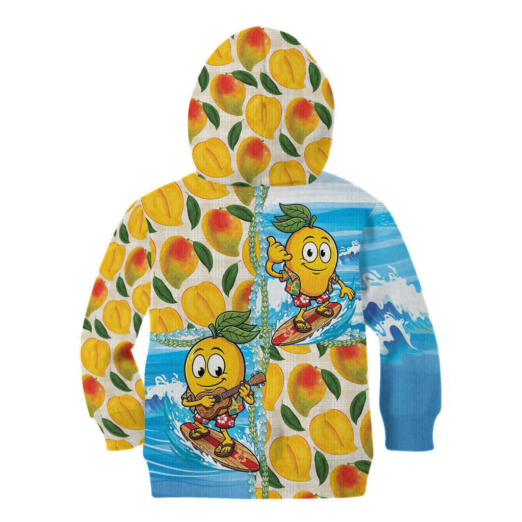 Aloha Hawaii Summer Kid Hoodie Hawaiian Lei Surfing Mango Palaka Motifs