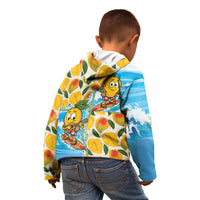 Aloha Hawaii Summer Kid Hoodie Hawaiian Lei Surfing Mango Palaka Motifs